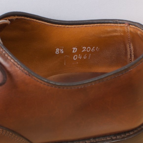 [SOLD] Allen Edmonds Men's Shoe 🇺🇸 Byron Cap-toe Oxford 8.5D Brown GUC - Picture 7 of 9